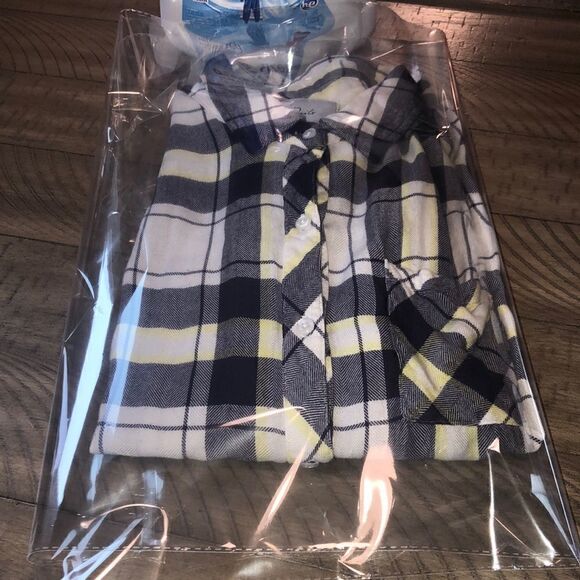 Rails Really Soft Hunter Flannel Shirt Perfectly Positioned Pocket Blue Yellow - Picture 16 of 17